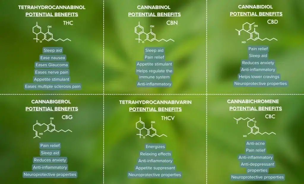Benefits of the various types Cannabinoids